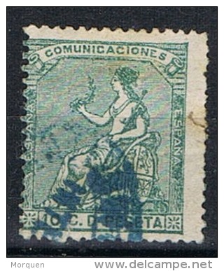 Sello 10 Cts Alegoria 1873, Rara Marca A Descifrar, Num 133 º - Oblitérés
