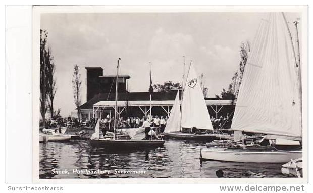 Netherlands Sneek Hotelpaviljoen Snekermeer Real Photo - Sneek