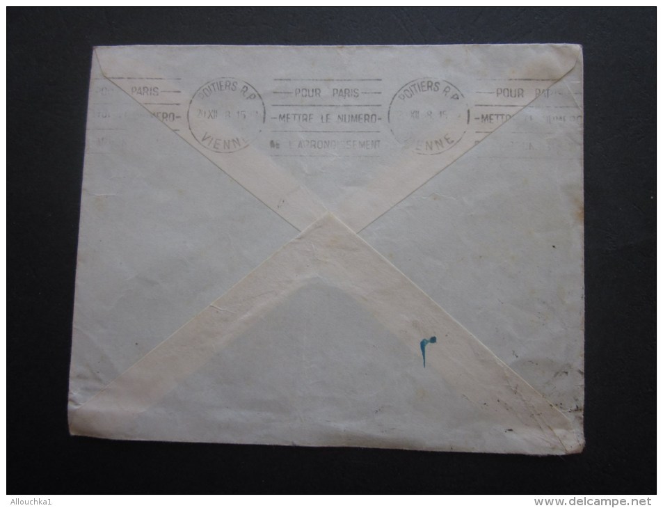 1925 Lettre Cover Enveloppe En Tête Robert Orléansville Algérie Française Cachet à Date Orléansville M.Tirant à Poitiers - Brieven En Documenten