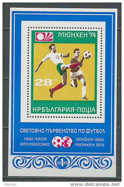 Bulgaria 1973 Football Soccer World Cup S/s MNH - 1974 – Germania Ovest