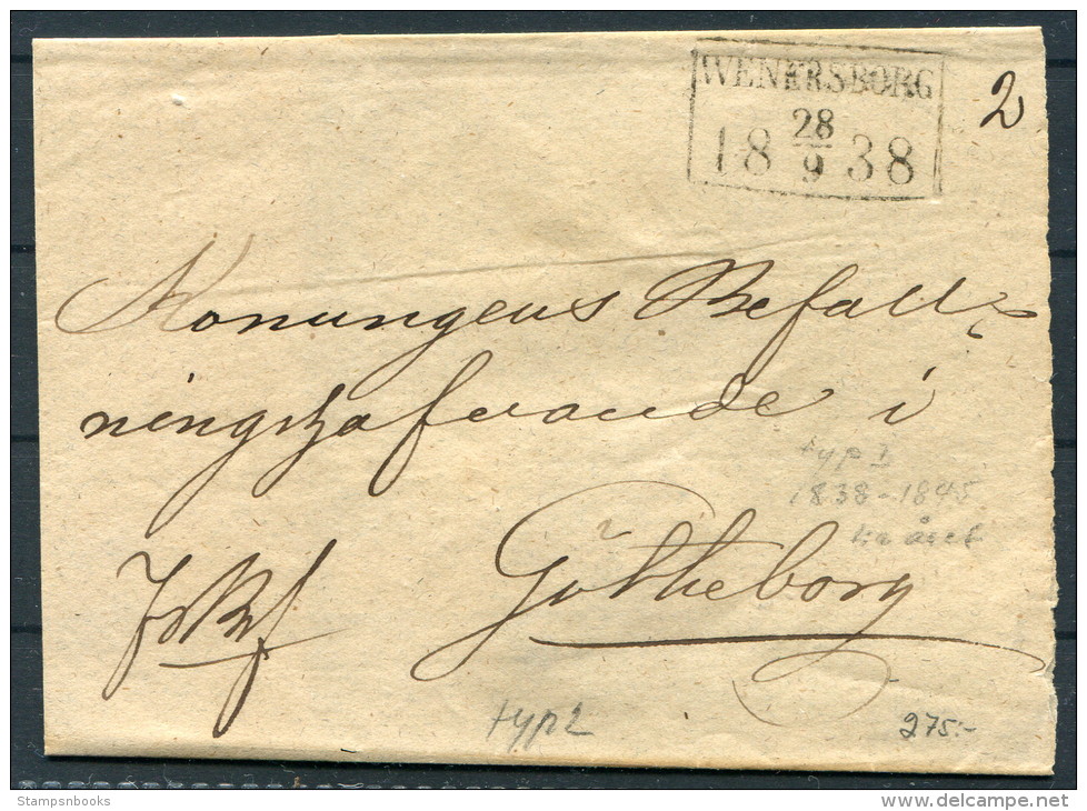 1838 Sweden Wenersborg Vorphilatelie - ... - 1855 Préphilatélie