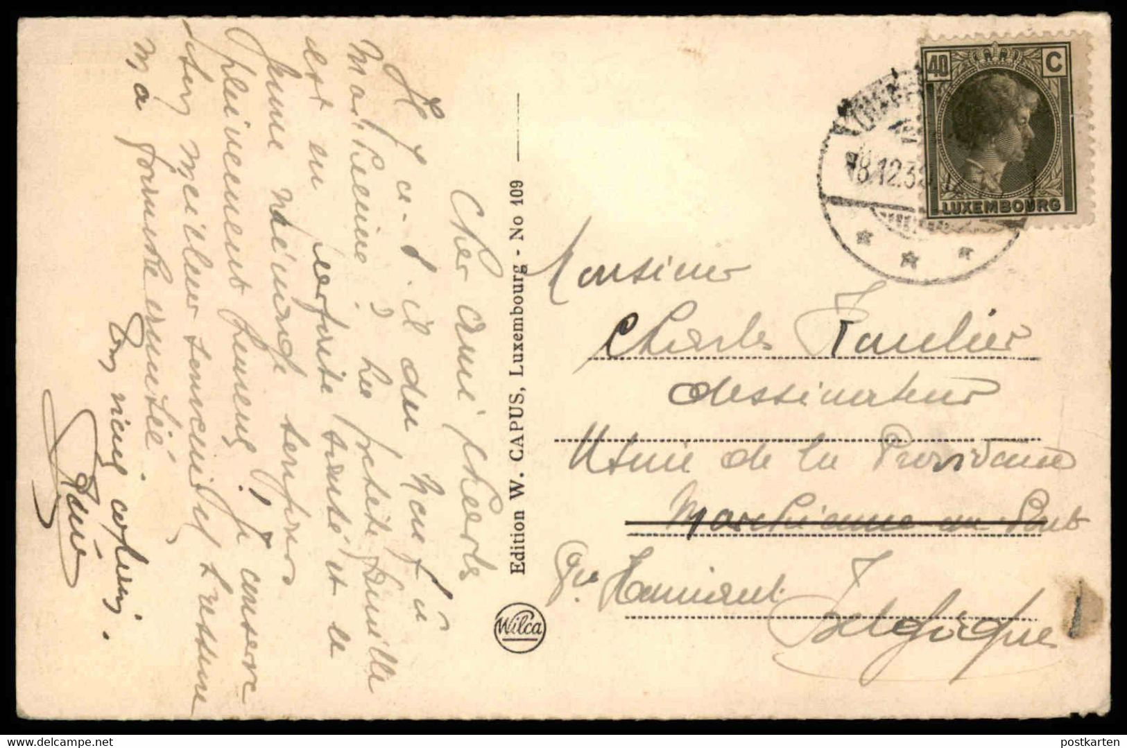 ALTE POSTKARTE DIFFERDANGE LE CASINO 1939 DIFFERDINGEN Luxemburg Luxembourg Cpa Postcard AK Ansichtskarte - Differdingen
