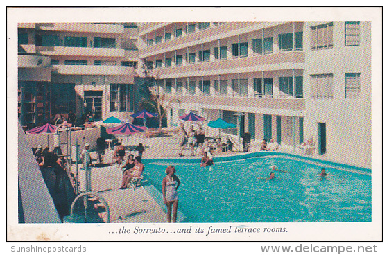 The Sorrento Hotel Pool Miami Beach Florida 1955 - Hotels & Gaststätten