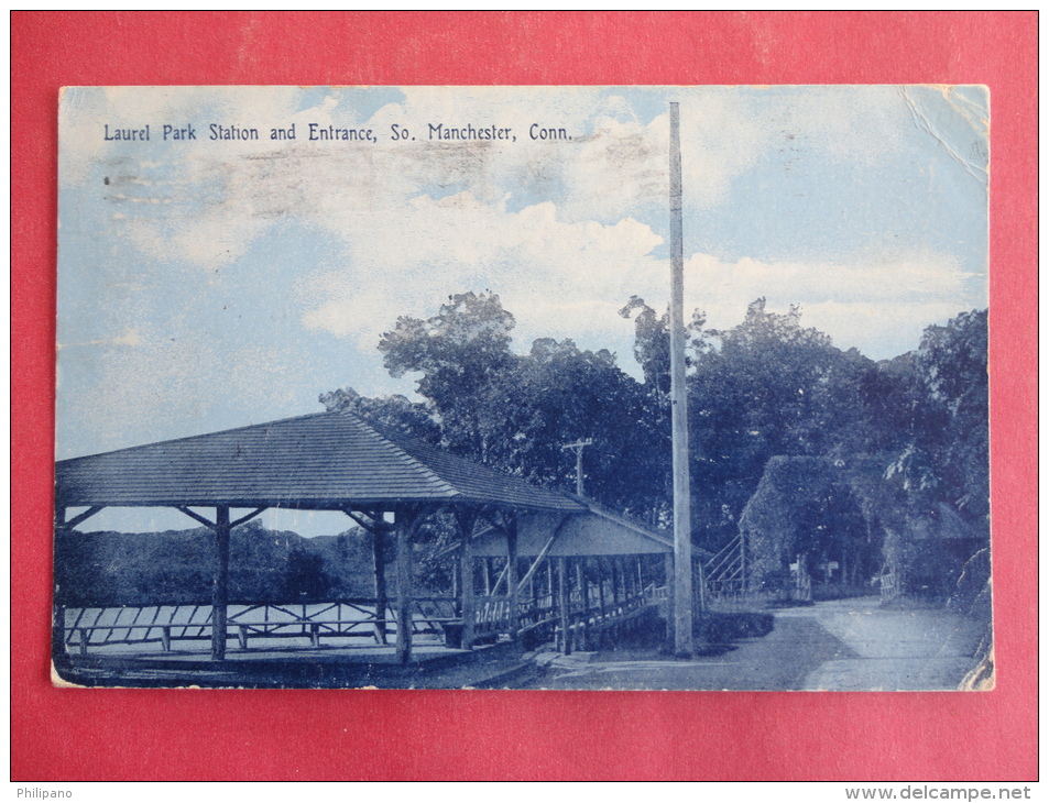 Manchester,CT--Laurel Park Station--cancel 1908--PJ 133 - Other & Unclassified