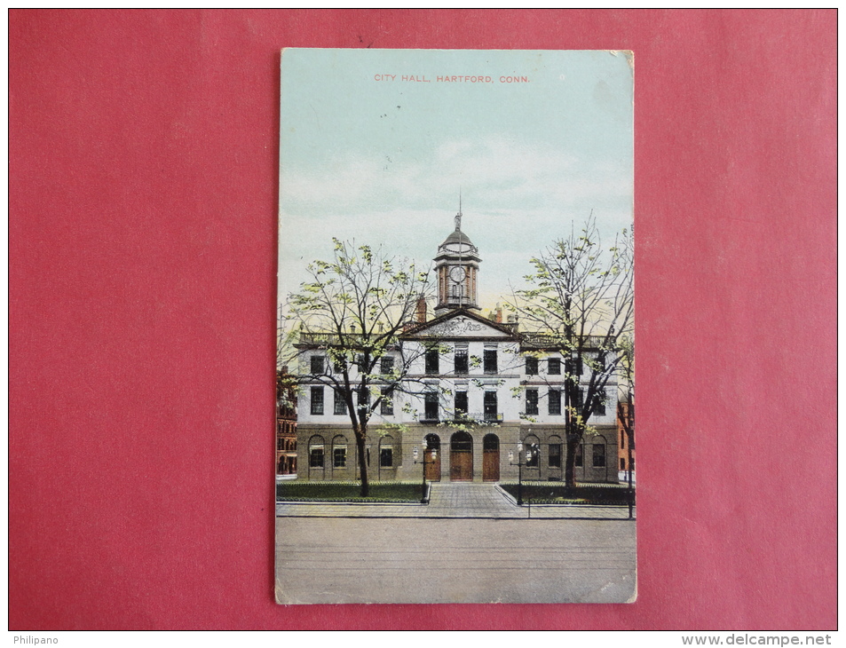 Hartford,CT--City Hall--cancel 1908--PJ 133 - Hartford