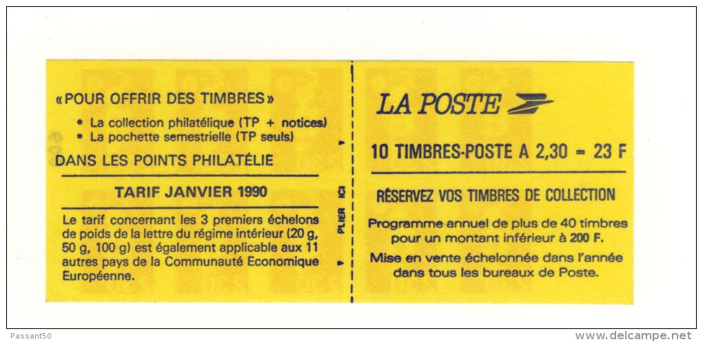 Carnet Briat YT 2630-C1 RGR-2 Avec Petit Phosphore à Cheval . Pas Courant , Voir Le Scan . Cote YT > 25 € . - Autres & Non Classés