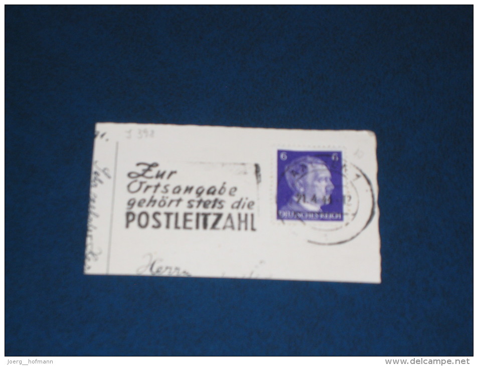 D-Reich Deutches Reich 3. Reich Werbestempel 1944 Aachen Zur Ortsangabe Gehört Steets Die Postleitzahl - Maschinenstempel (EMA)