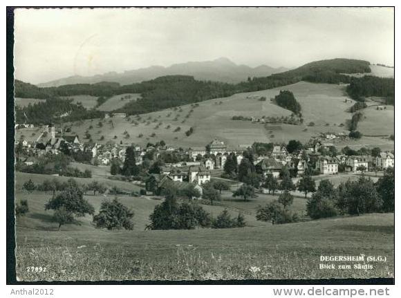 Degersheim SG Blick Zum Säntis Wohngebiet Sw 14.11.1953 - Degersheim