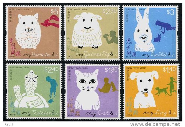 HONG KONG 2013 - Mon Pet Et Moi, Dessins D'enfants, Petits Animaux Domestiques // 6v NEUFS ** MNH - Unused Stamps