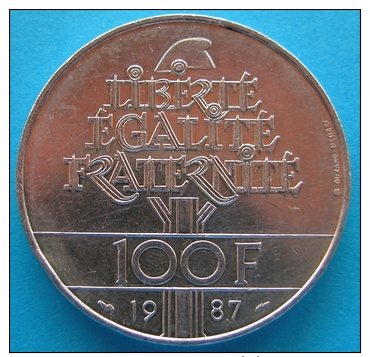 100 Francs Lafayette  1987   Argent Argento - Other & Unclassified