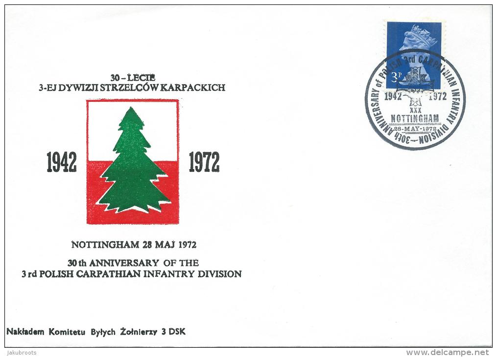 1942--1972 . 30th. ANNIVERSARY  OF THE 3rd. POLISH  CARPATHIAN  INFANTRY  DIVISION - Gobierno De Londres (En Exhilio)