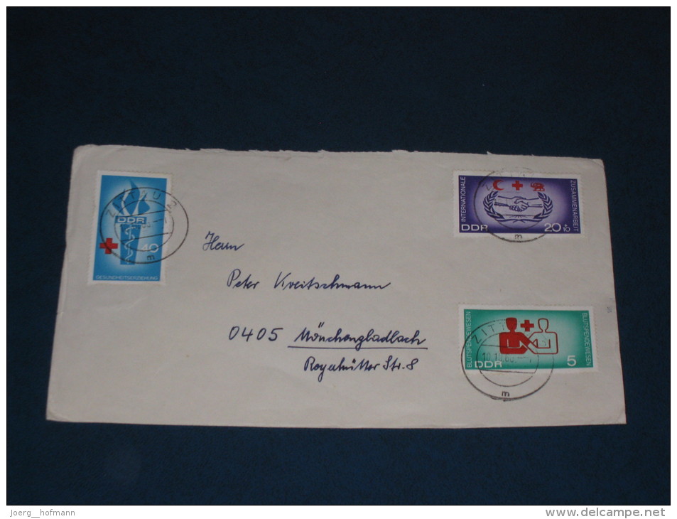 Karte Card  DDR Deutschland Satzbrief 1966 Blutspendewesen Blut Rotes Kreuz Red Cross  Besundheit Medizin Blood - Covers & Documents