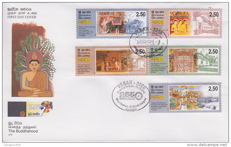 Sri Lanka  5v  Buddhism First Day Cover # 49421 - Buddhism