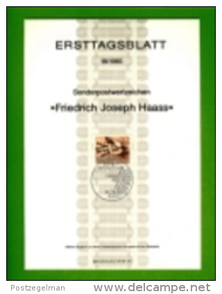 GERMANY, 1980, Ersttagblatt Nr 18,  Friedrich Joseph Haass - Covers & Documents