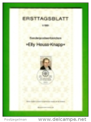 GERMANY, 1981, Ersttagblatt Nr 1,  Elly Heuss-Knapp - Covers & Documents