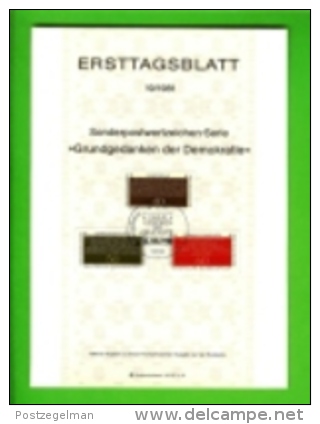 GERMANY, 1981, Ersttagblatt Nr 19,,  Grundgedanken Der Demokratie - Covers & Documents