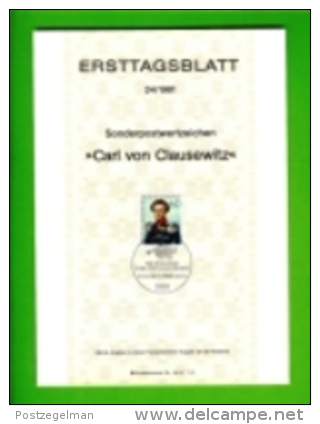 GERMANY, 1981, Ersttagblatt Nr 24, Carl Von Clausewitz - Covers & Documents
