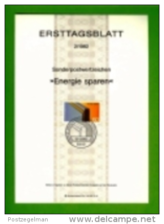 GERMANY, 1982, Ersttagblatt Nr 2, Energie Sparen - Covers & Documents