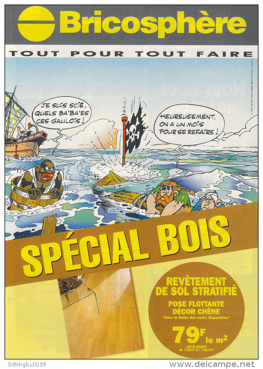 Astérix, Obélix... Les Pirates Font Naufrage.Catalogue PUB Bricosphère. Spécial BOIS. 1997 RARE ! - Objets Publicitaires