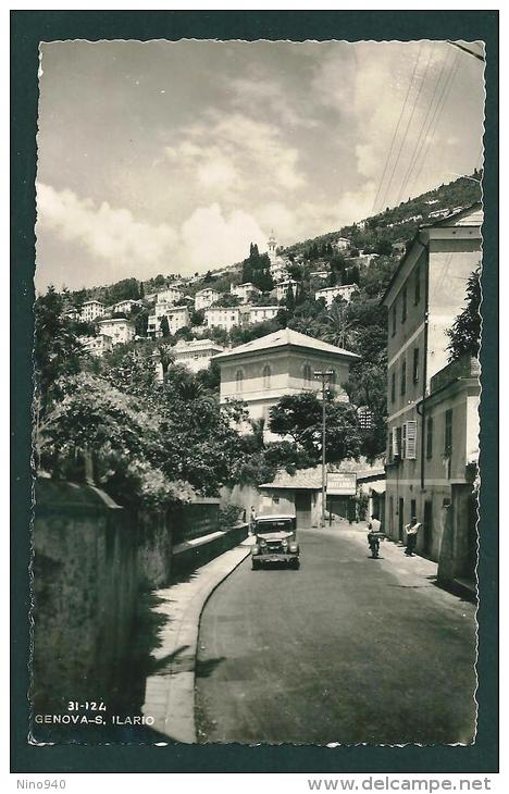 GENOVA - S. ILARIO - SCORCIO PANORAMICO - F/P - V: 1945 - AUTO - Genova (Genoa)