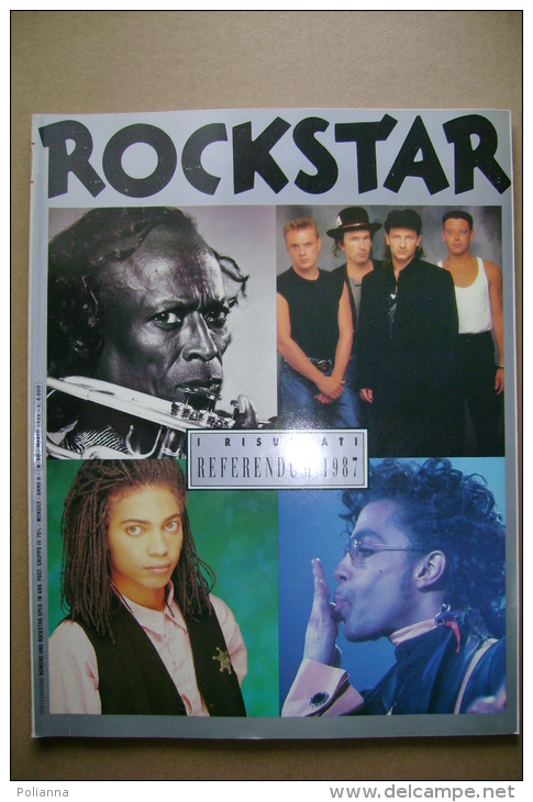 PBS/4 Rivista ROCKSTAR N.90/1988 U2/PRINCE/BEASTY BOY/RODDY FRAME/PAUL Mc CARTNEY/OLIVER STONE - Musica