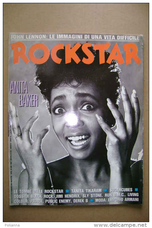 PBS/10 Rivista ROCKSTAR N.101/1989 ANITA BAKER/BLACK ROCK/TANITA TIKARAM/JOHN LENNON/SUGAR CUBES (BIORK)/CAMEO - Musique