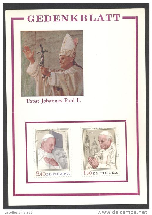 4545-GEDENKBLATT-PAPST JOHANNES PAUL II°-1979 - Autres & Non Classés