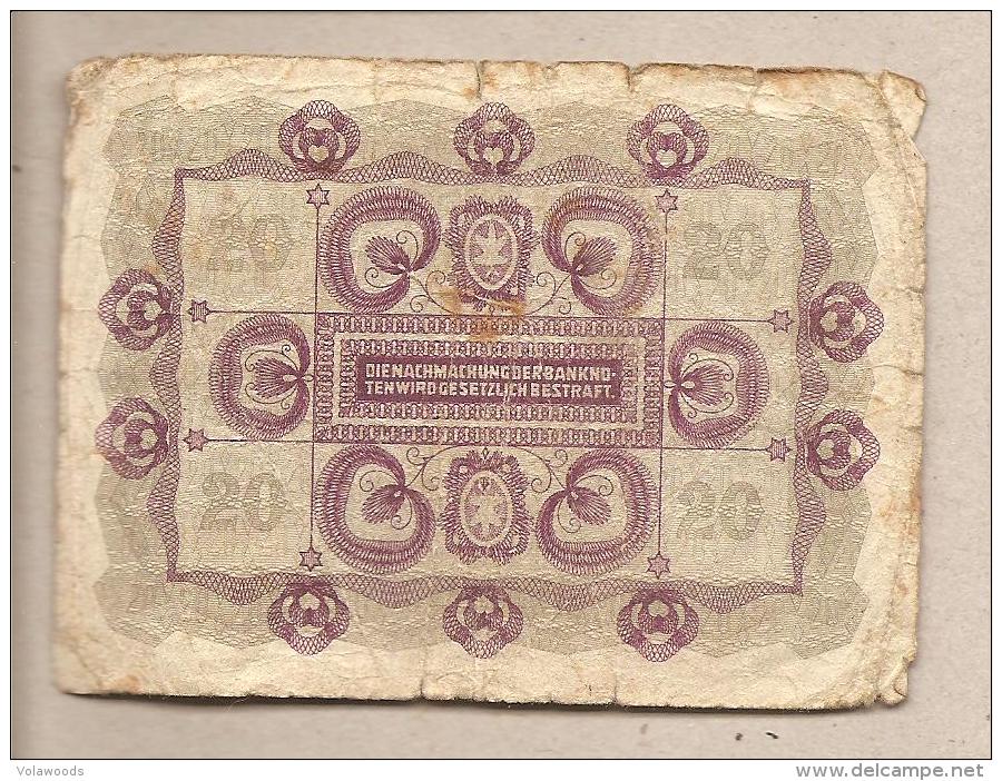 Austria Ungheria - Banconota Circolata Da 20 Corone P-76 - 1922 - Autriche