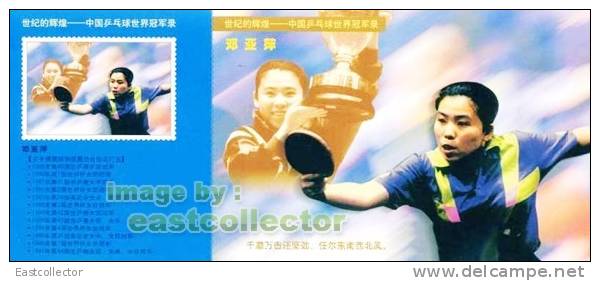 China Pre-stamped Card Postal Stationery Table Tennis (ping Pong ) World Champion -- Deng Yaping - Table Tennis