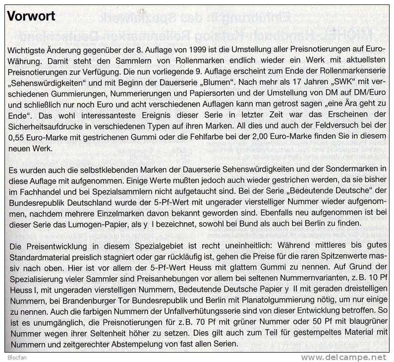 Handbuch Michel Katalog Deutschland Rollenmarken 2006 Neu 40€ Rollen-Briefmarke Preise EURO Special Catalogue Of Germany - Catalogi