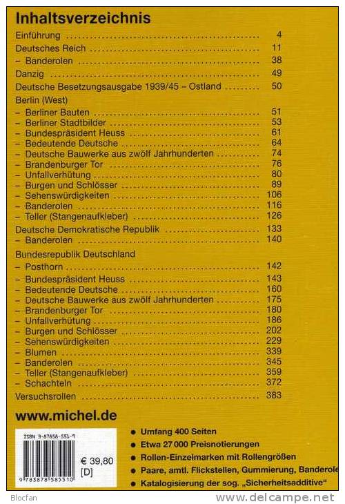 Handbuch Michel Katalog Deutschland Rollenmarken 2006 Neu 40€ Rollen-Briefmarke Preise EURO Special Catalogue Of Germany - Cataloghi