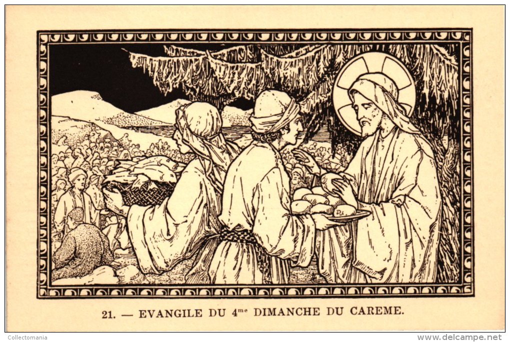 C1926 - 20 Cartes  En SEPIA - Rene De Cramer,   21-40   LES DIMANCHES ET JOURS DE FETE - ABBAYE DE SAINT ANDRE - Lophem - Religion & Esotericism