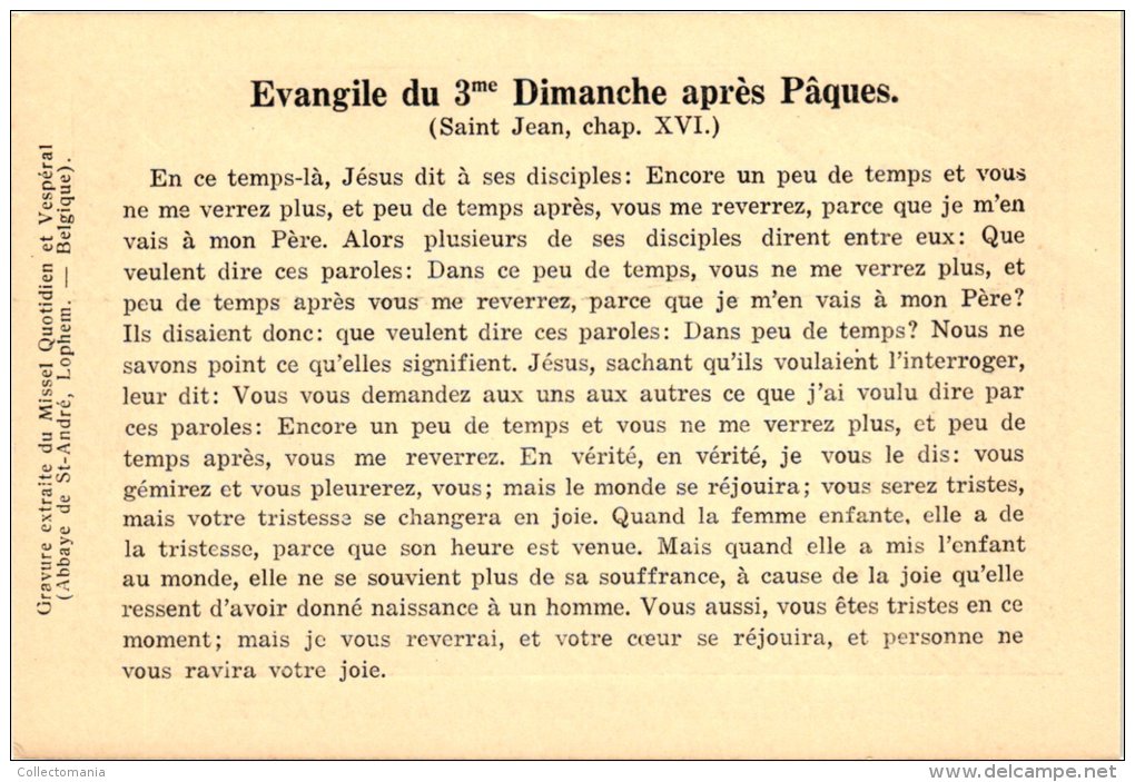 c1926 - 20 cartes  en SEPIA - Rene de Cramer,   21-40   LES DIMANCHES ET JOURS DE FETE - ABBAYE DE SAINT ANDRE - Lophem