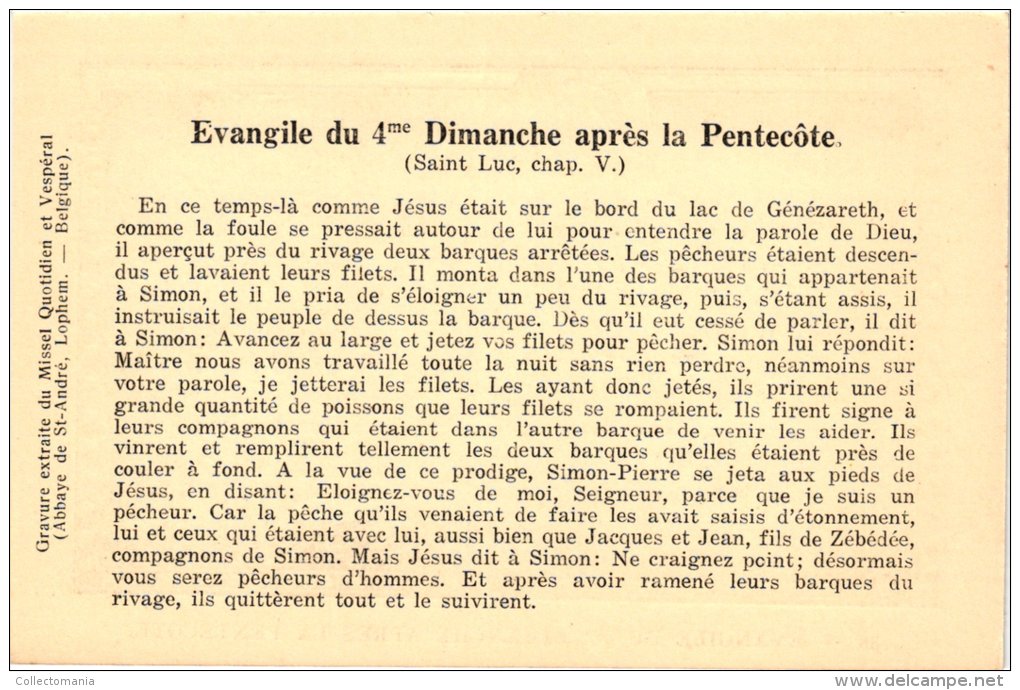 c1926 - 20 cartes  en SEPIA - Rene de Cramer,   21-40   LES DIMANCHES ET JOURS DE FETE - ABBAYE DE SAINT ANDRE - Lophem