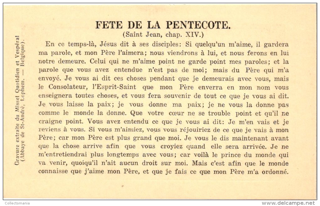 c1926 - 20 cartes  en SEPIA - Rene de Cramer,   21-40   LES DIMANCHES ET JOURS DE FETE - ABBAYE DE SAINT ANDRE - Lophem