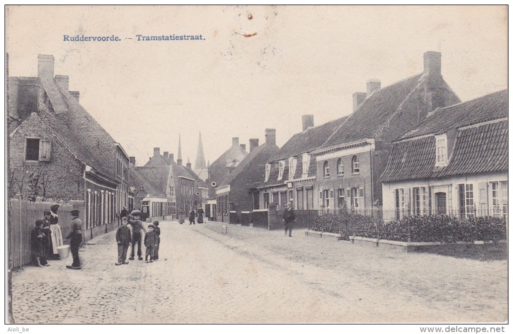 Ruddervoorde - Tramstatie. ( 1914) - Oostkamp