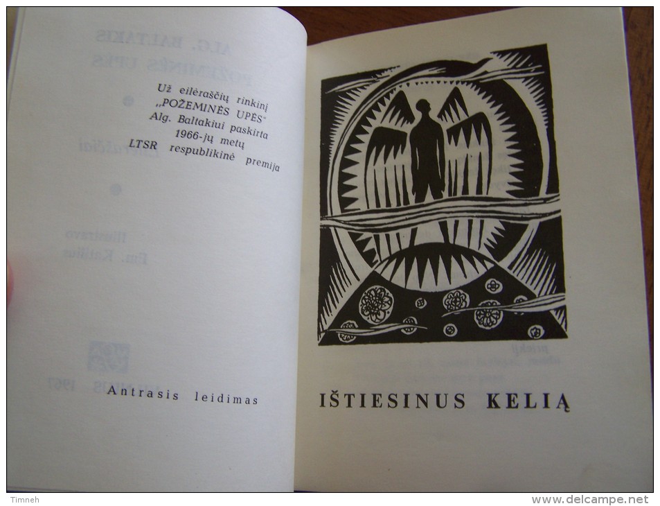 Poésie ALGIMANTAS BALTAKIS POZEMINES UPES Eilerasciai VILNIUS 1967 LITTUANIE Illustravo Em. Katilius - Langues Slaves