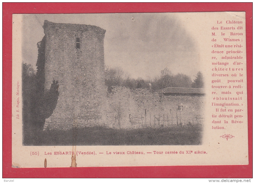 LES ESSARTS --> Le Vieux Château. La Tour Carrée Du XI ° Siécle - Les Essarts