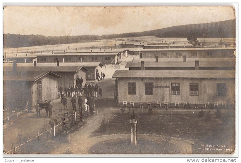 CPA Photo  Anstalt Gefangenenlager Hameln Basse Saxe Allemagne Deutschland Kommandantur Guerre Camp Prisonniers - Hameln (Pyrmont)