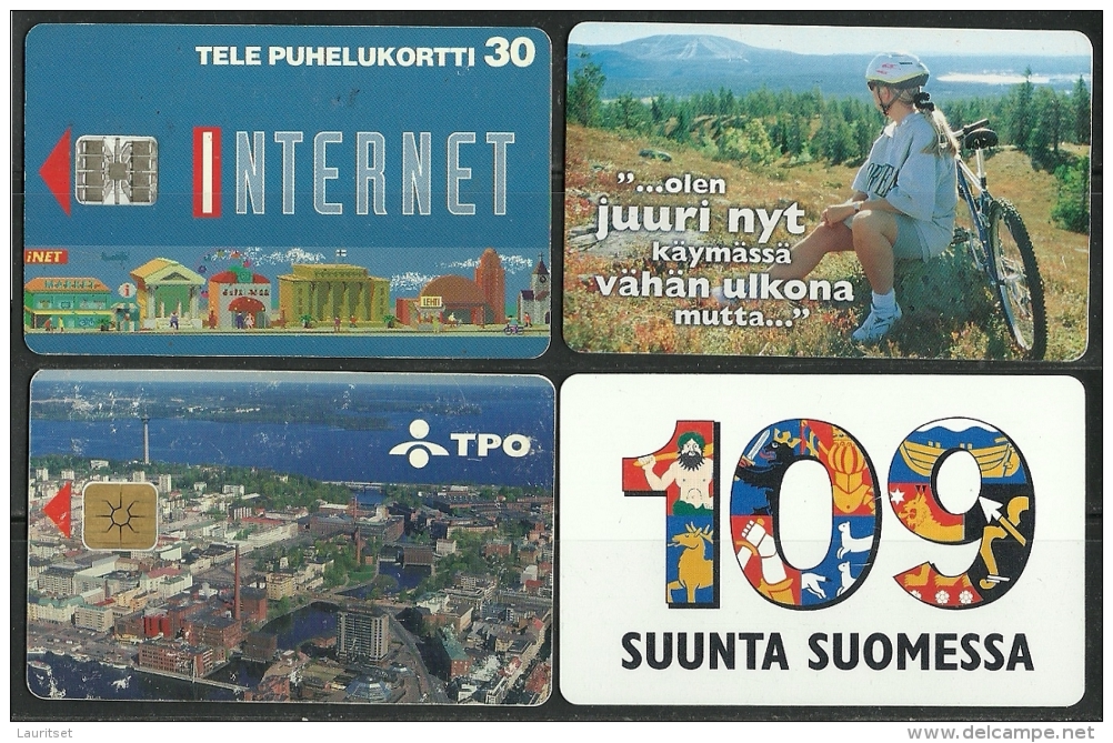 FANLAND FINNLAND 4 X Telefonkarten Phone Cards - Finland