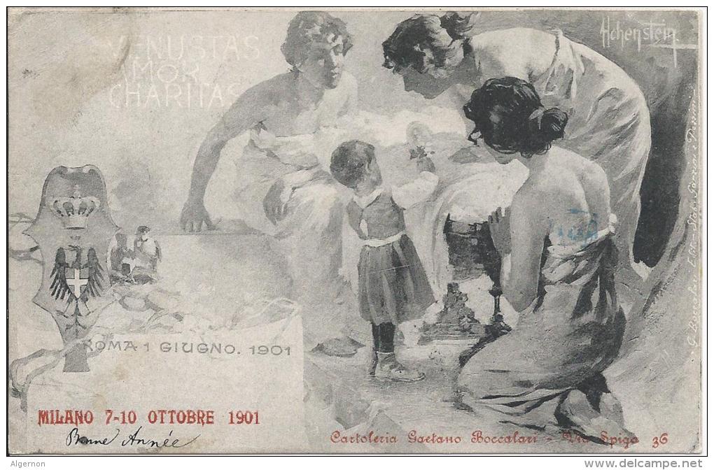 7562 - Venustas Amor Charitas Milano 7-10 Ottobre 1901 Par Hohenstein - Autres & Non Classés