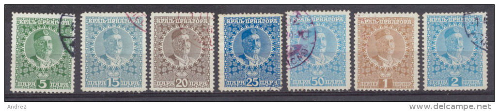 Montenegro 1913  Roi Nicolas Definitives Small Lot Cancelled - Montenegro