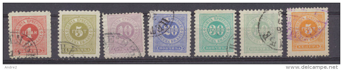 Montenegro 1894 - 1902 : Timbres Taxe - Due Stamps  : Small Lot Cancelled - Montenegro