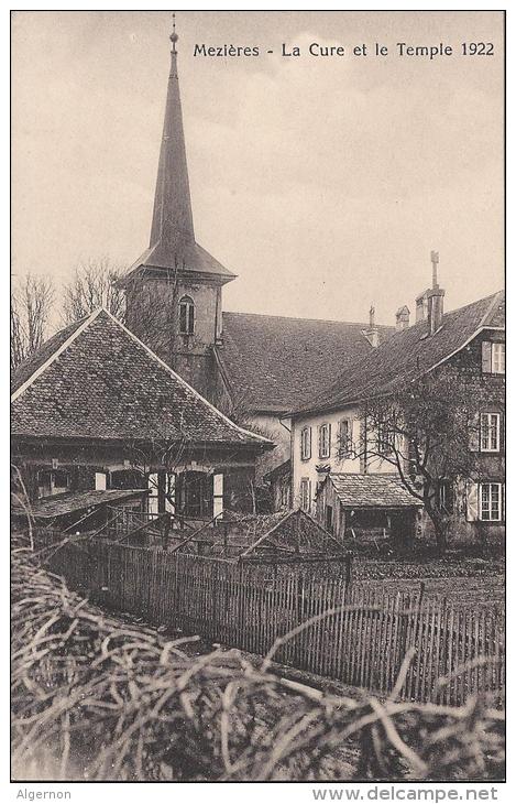 7571 - Mézières La Cure Et Le Temple 1922 - Jorat-Mézières