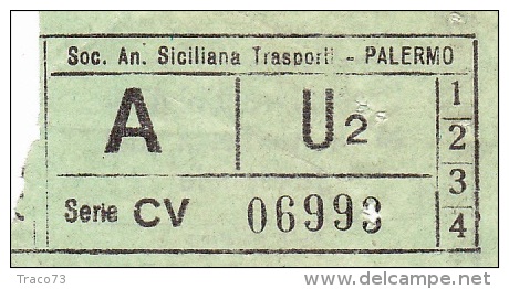 PALERMO  /    S.A.S.T. - BIGLIETTO PER AUTOBUS - Europe