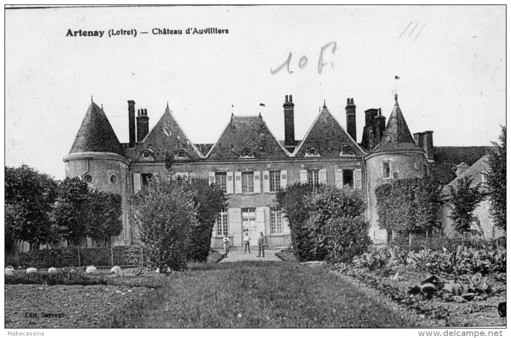 45 Artenay Chateau D'Auvilliers Animée - Artenay