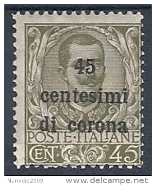 1919 TRENTO E TRIESTE FLOREALE 45 CENT MH * - RR11834 - Trente & Trieste