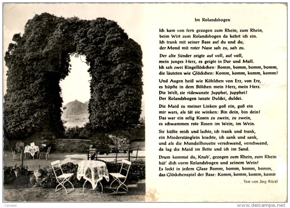 AK Rolandsbogen, Gaststätte Zum Rolandsbogen, H. Böhm, Rolandswerth, Gel 1968 - Remagen