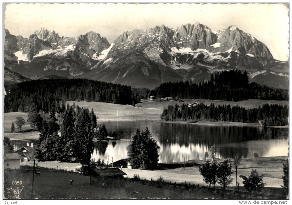 AK Kitzbühel, Schwarzsee Mit Kaisergebirge, Gel 1958 - Kitzbühel