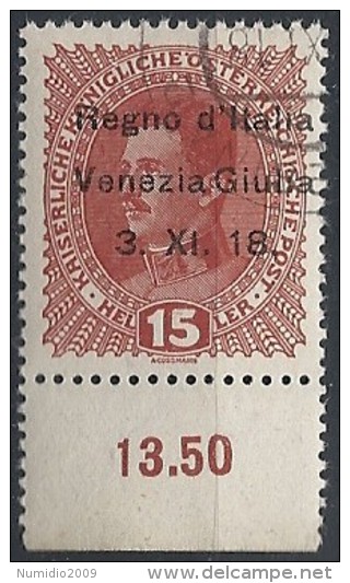 1918 VENEZIA GIULIA USATO 15 H - RR11845 - Venezia Giulia